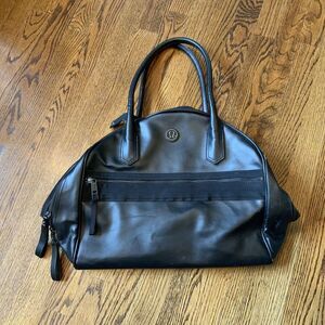 Lululemon Sweat Once A Day‎ Gym Bag Black Yoga  Athleisure Overnight Tote